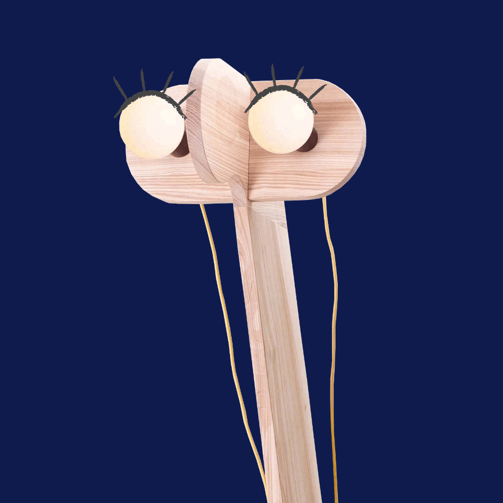 alto duo lampe girafe design gif