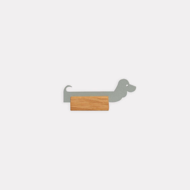 alto duo porte couteau design animal chien teckel bleu fabrique en france bois metal