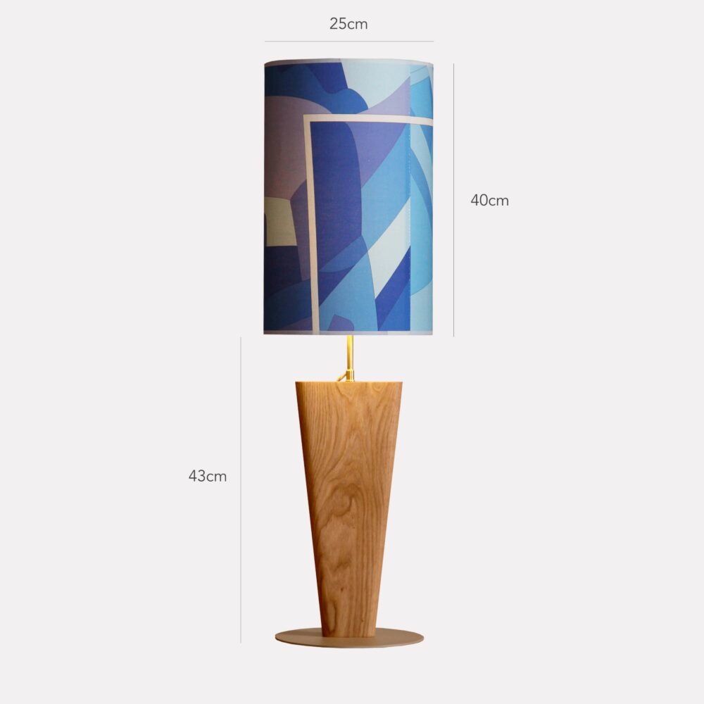 alto duo lampe a poser design fabriquee en france chene massif abat jour retro lin coton