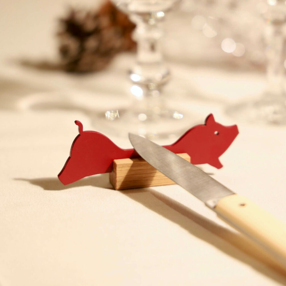 alto duo porte couteau rouge cochon fabrique en france