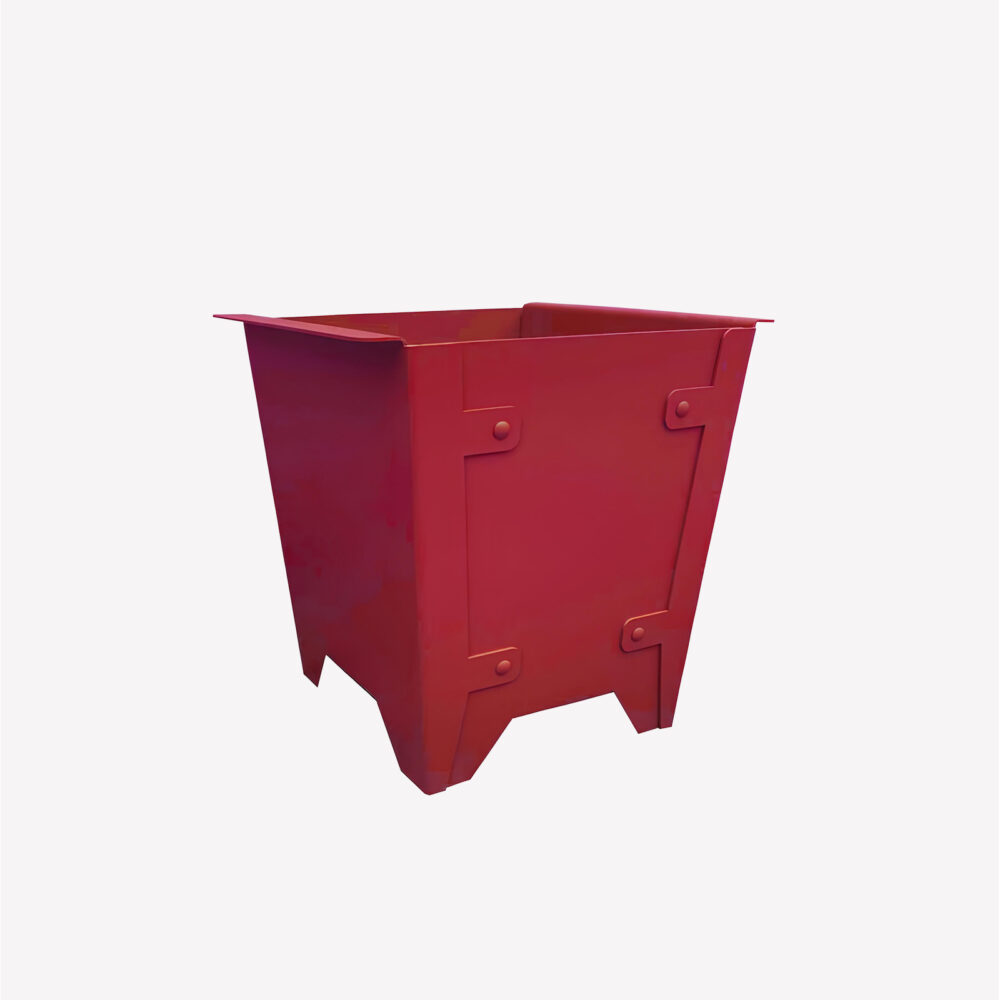 alto duo cache pot caisse bac à oranger design fabrique en france aluminium rouge basque