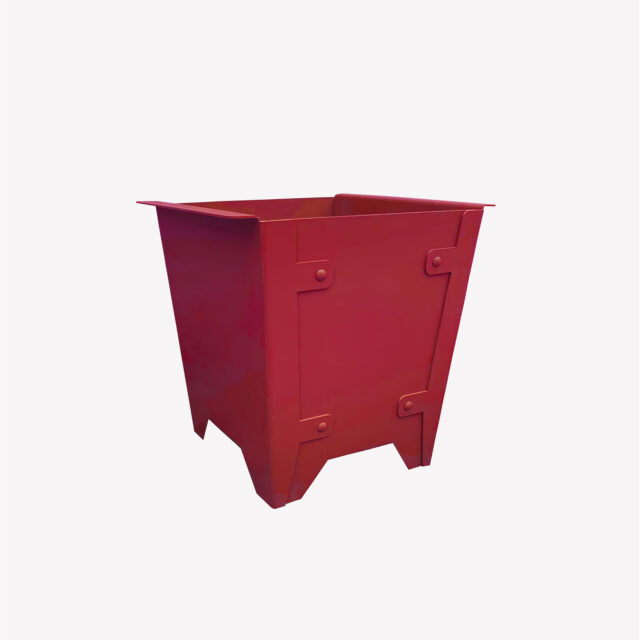 alto duo cache pot caisse bac à oranger design fabrique en france aluminium rouge basque