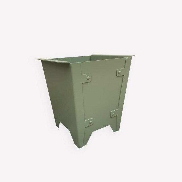 alto duo caisse a oranger design fabriquée en france metal vert profil