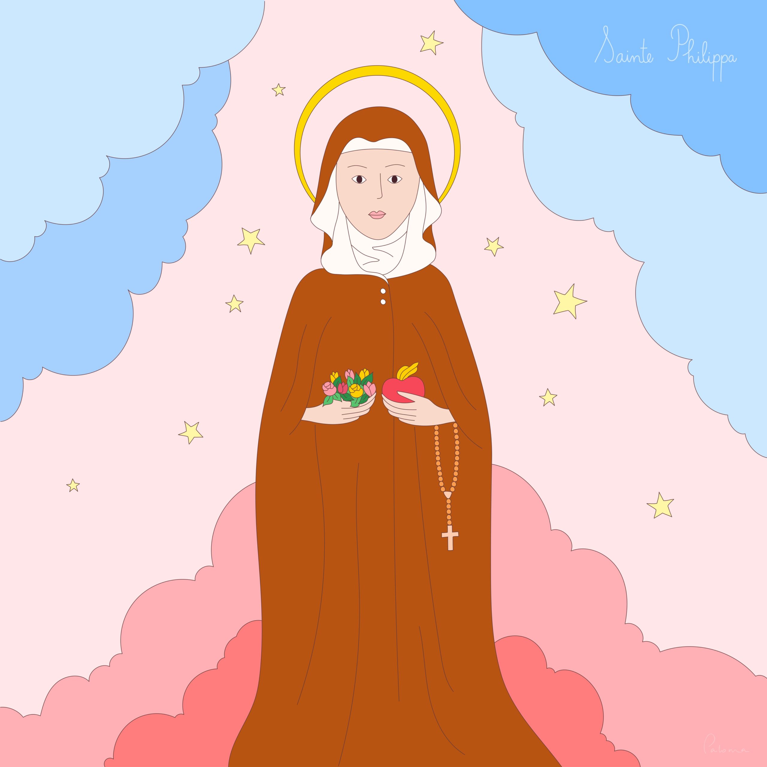 sainte philippa alto duo paloma morand monteil illustration saint detail