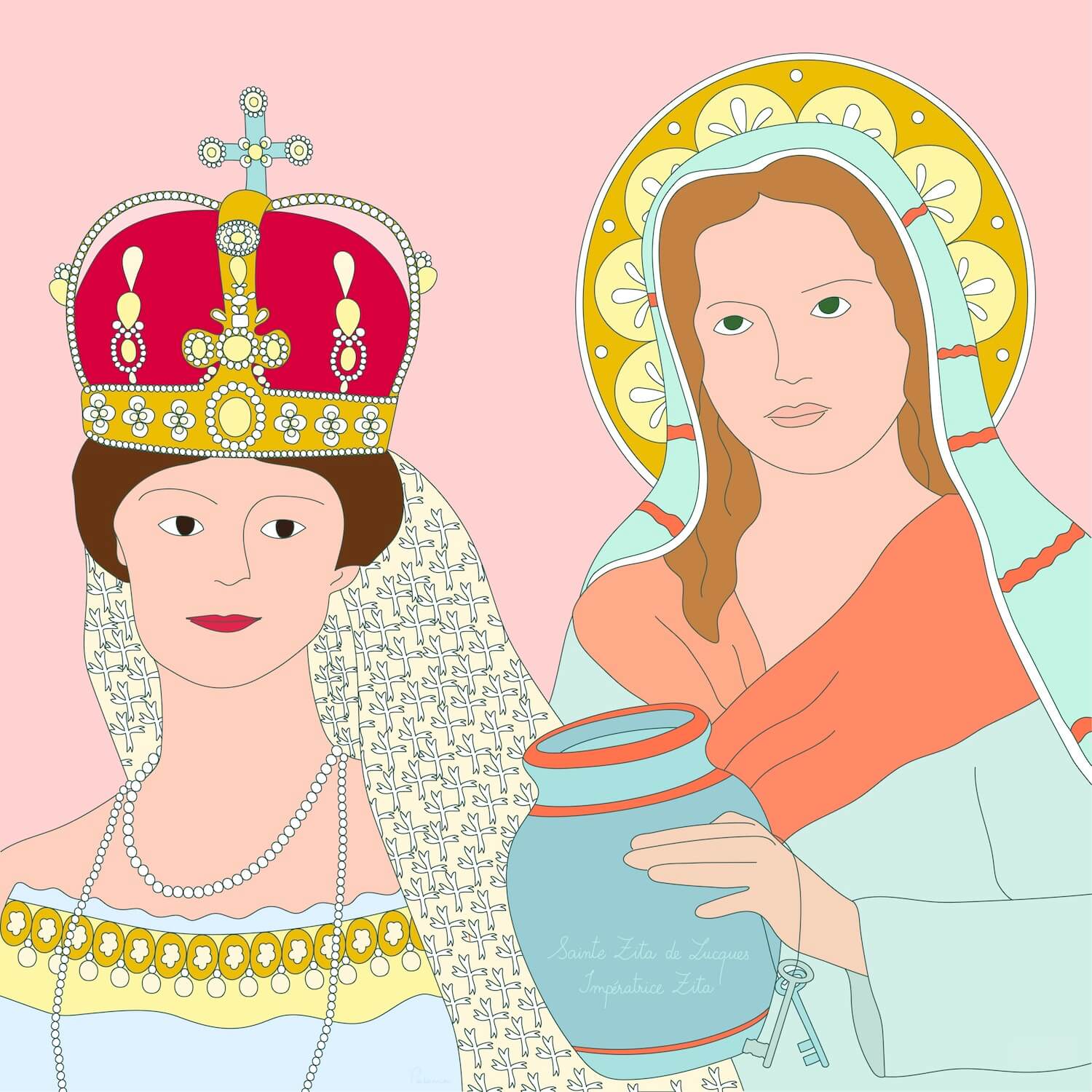 alto duo paloma morand monteil illustration sainte zita de lucques et imperatrice zita