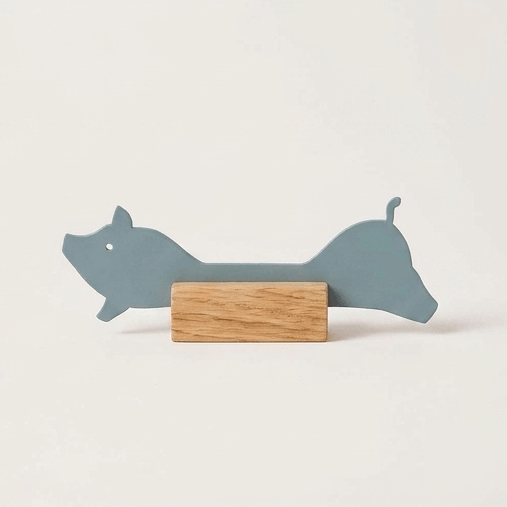 alto duo porte couteau cochon bleu